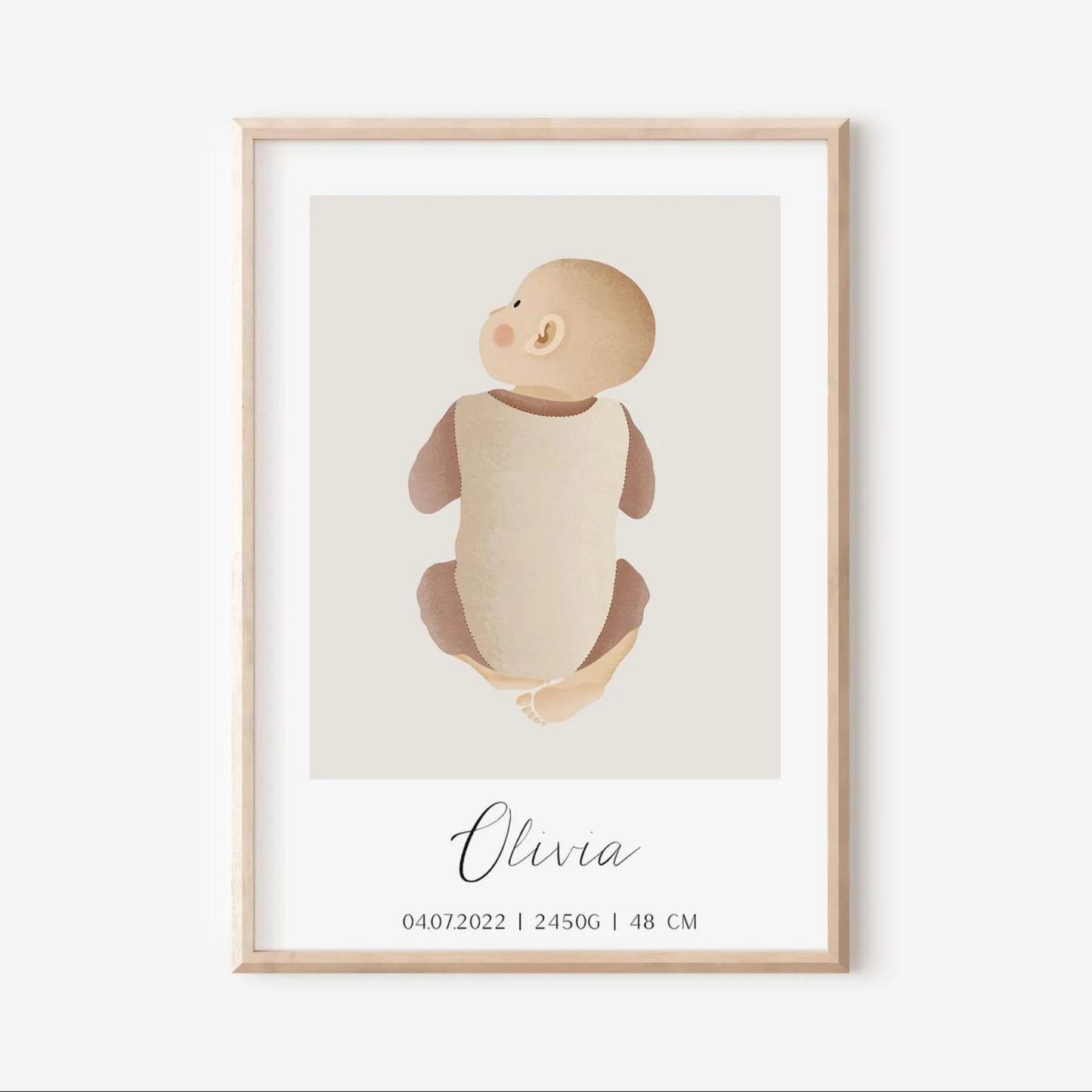 Birth Poster Baby - Nursery Poster with Birth Dates