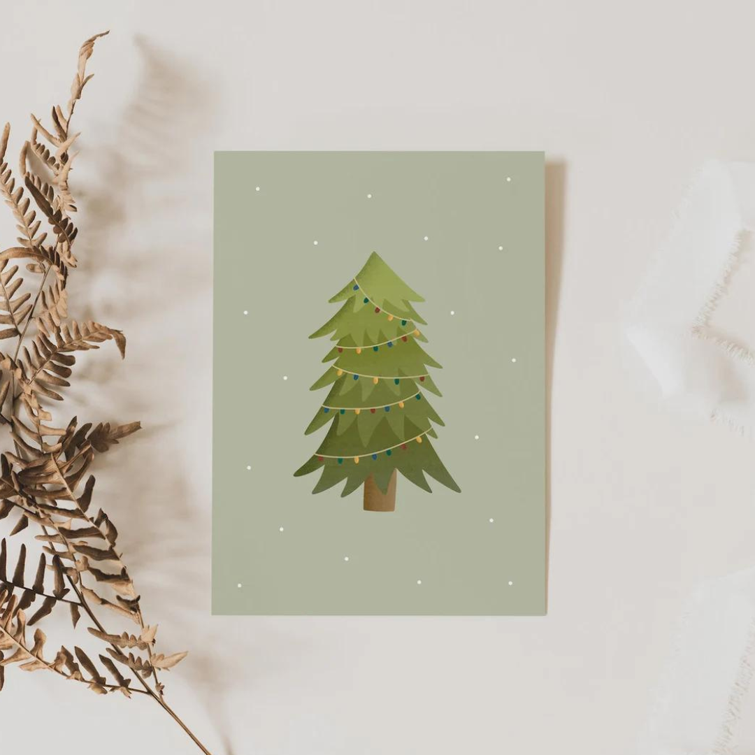 Christmas card - Christmas tree mint