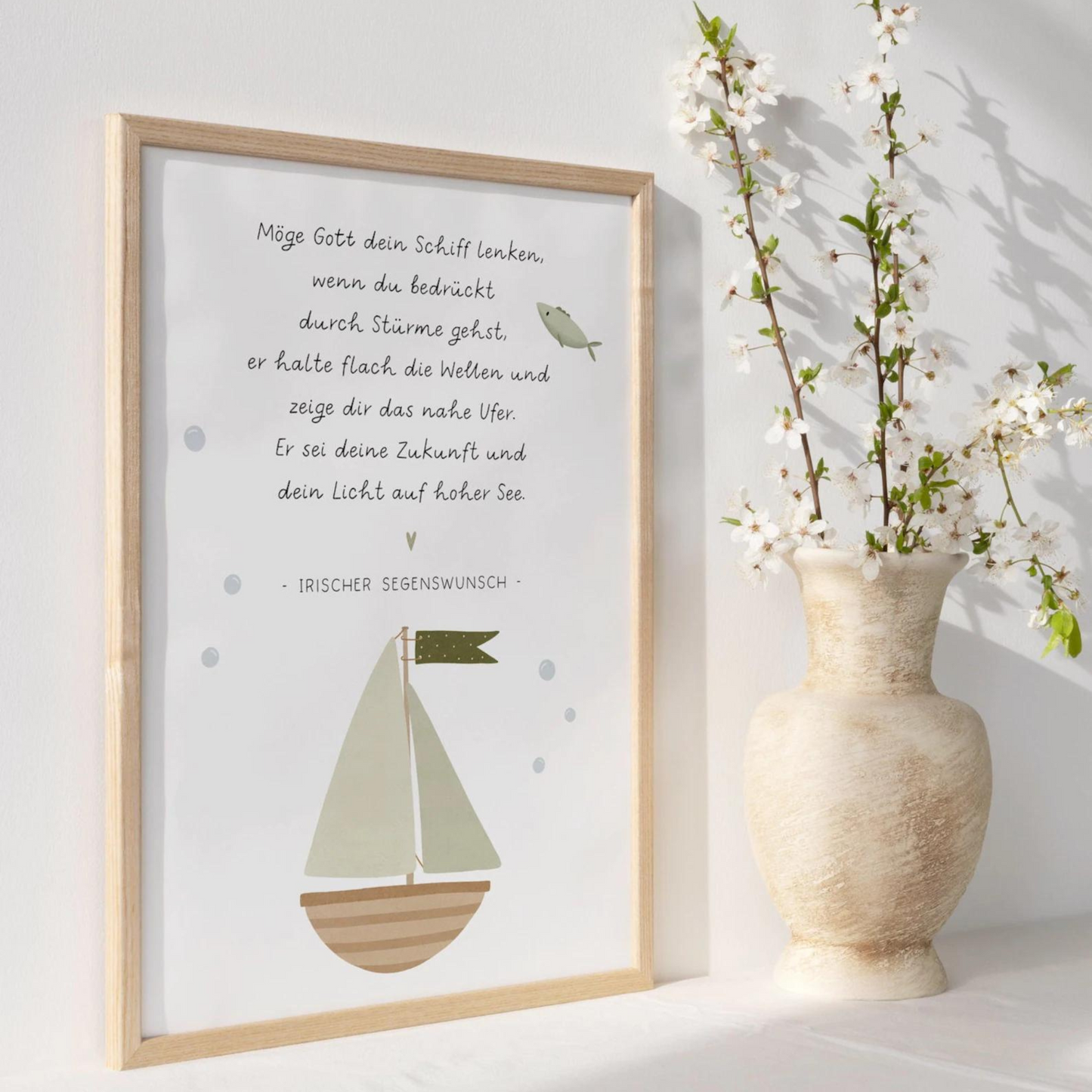 Poster ship baptism - children's poster blessing boat