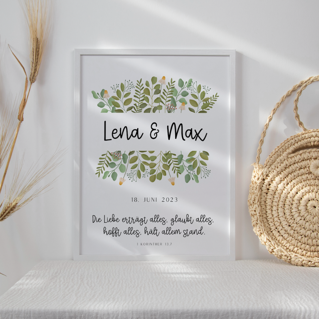 Wedding poster eucalyptus