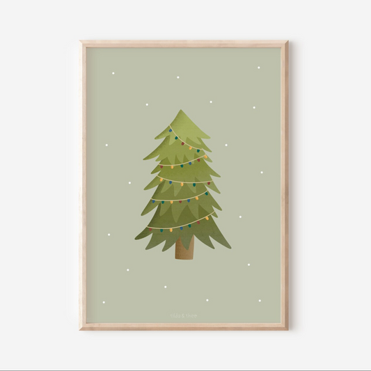 Poster - Christmas tree mint