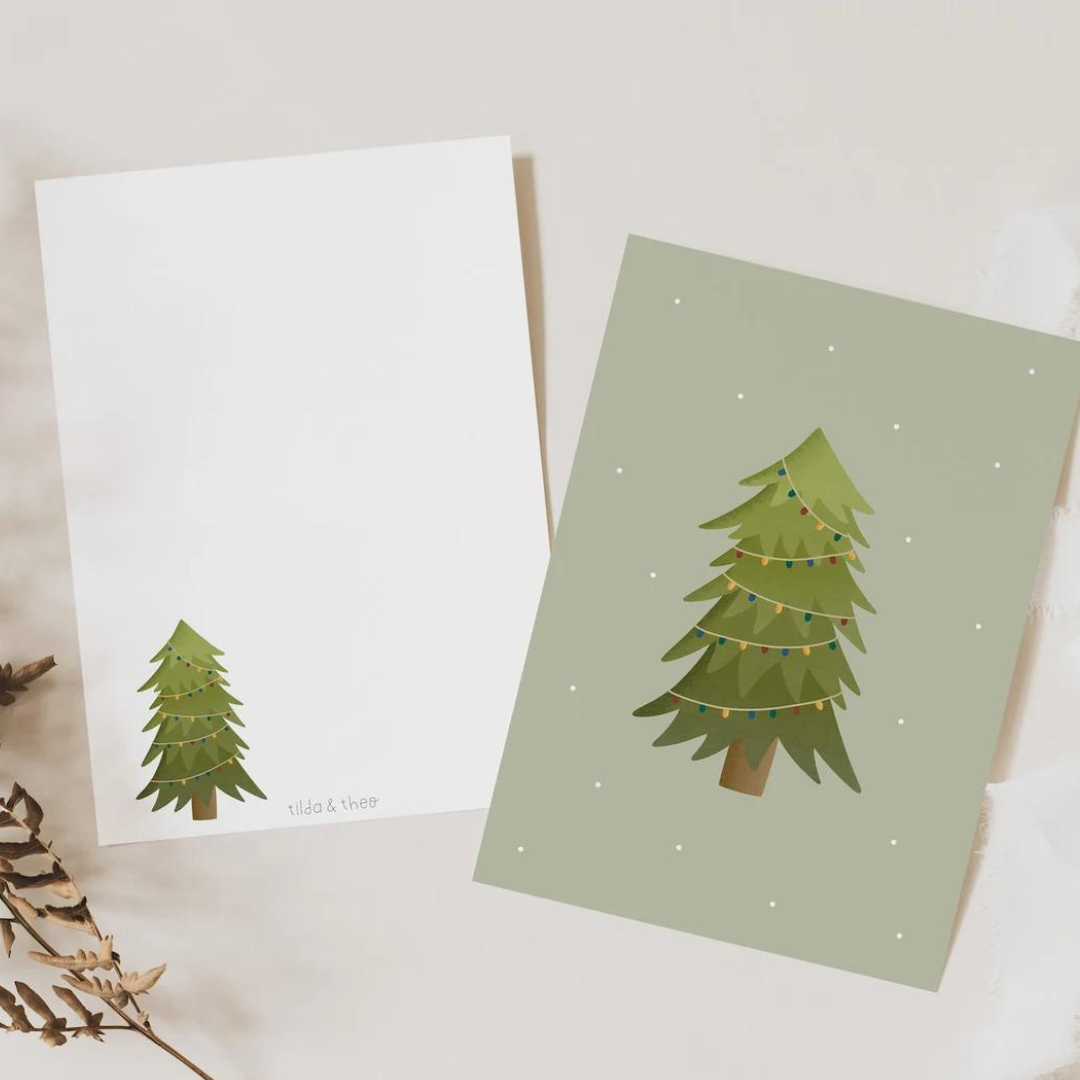 Christmas card - Christmas tree mint