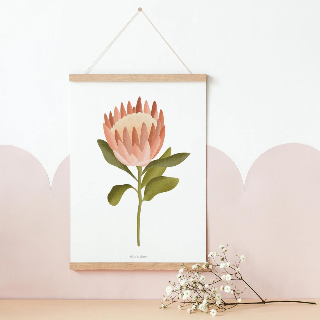 Poster Protea - Boho flower wall art