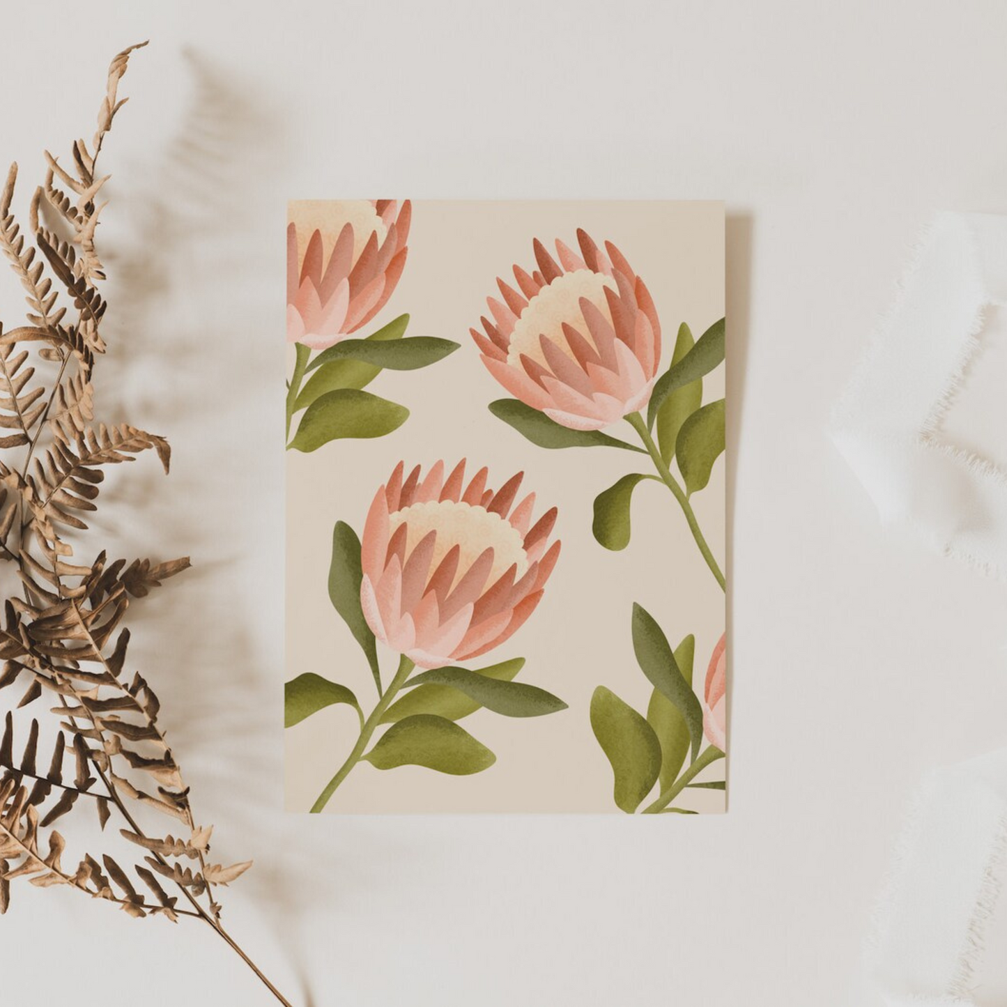 Postcard Flower - Protea