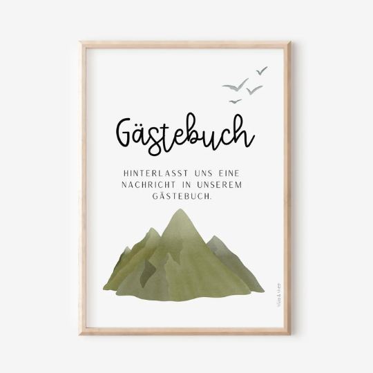 Guestbook Poster Mountains - MILLY 001