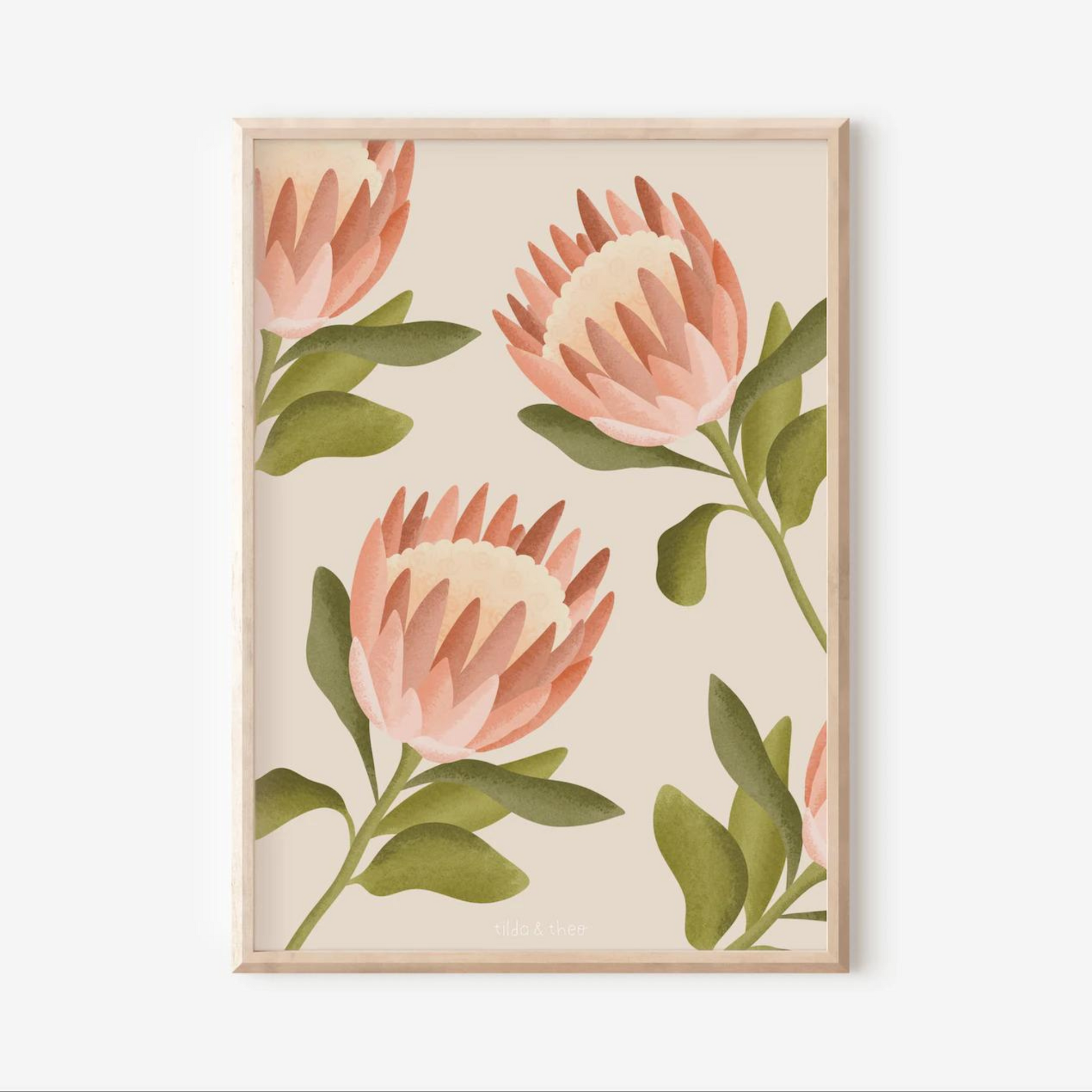 Poster Protea 2 - Boho Flower Wall Art