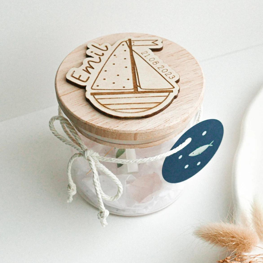 Storage Jar Christening Gift Ship