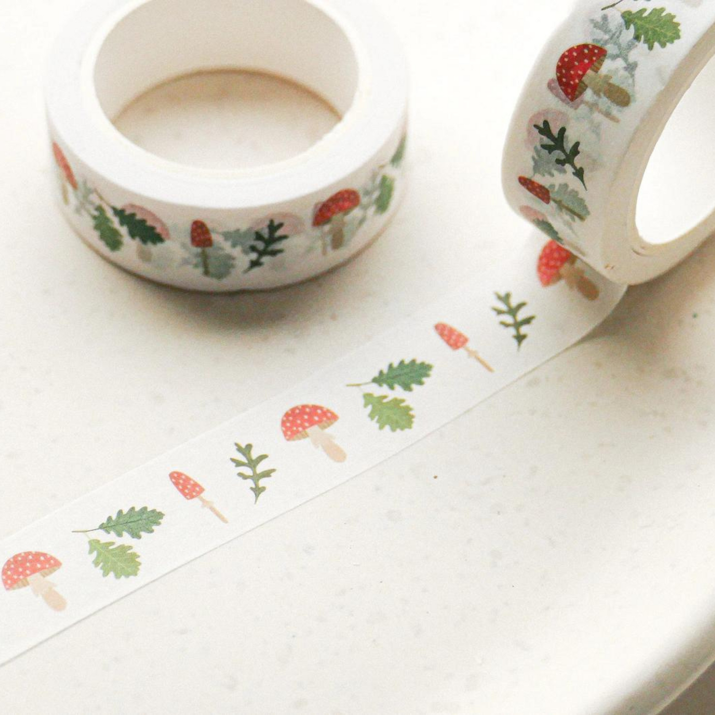 Washi Tape Forest - masking tape mushrooms