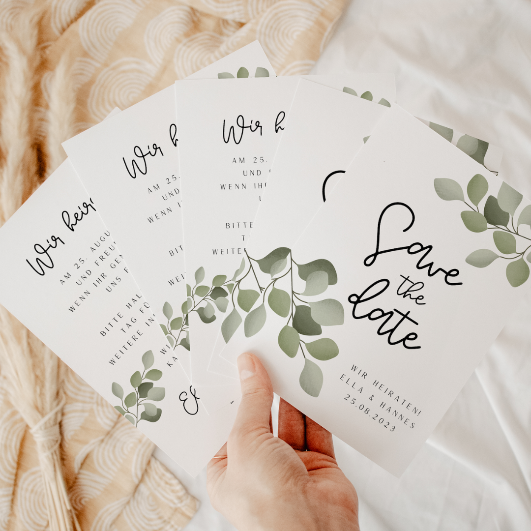 Eucalyptus Save the Date Card - ELLA 002