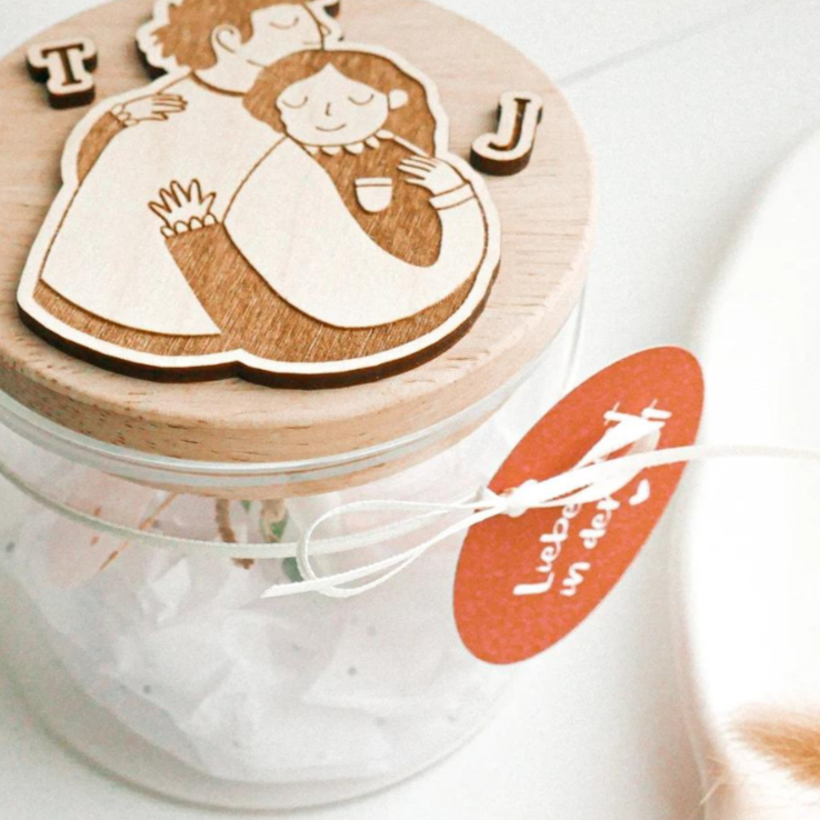 storage jar wedding gift couple