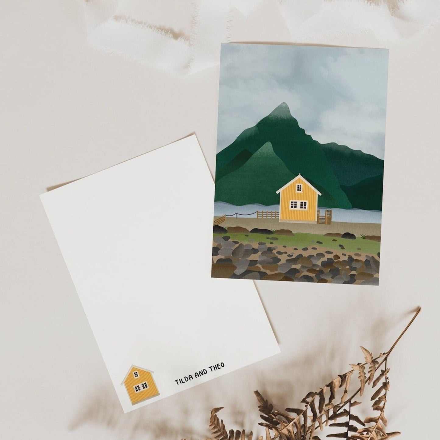 Postkarte - norway house fiord