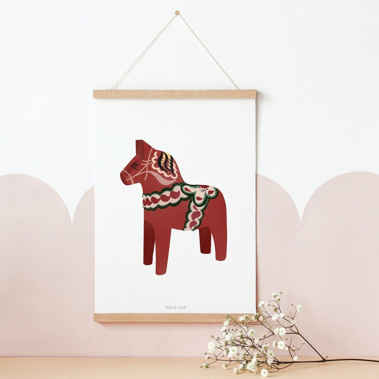 dala horse poster minimal