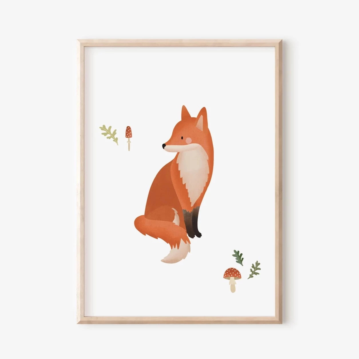 Poster fox - children's picture forest animals