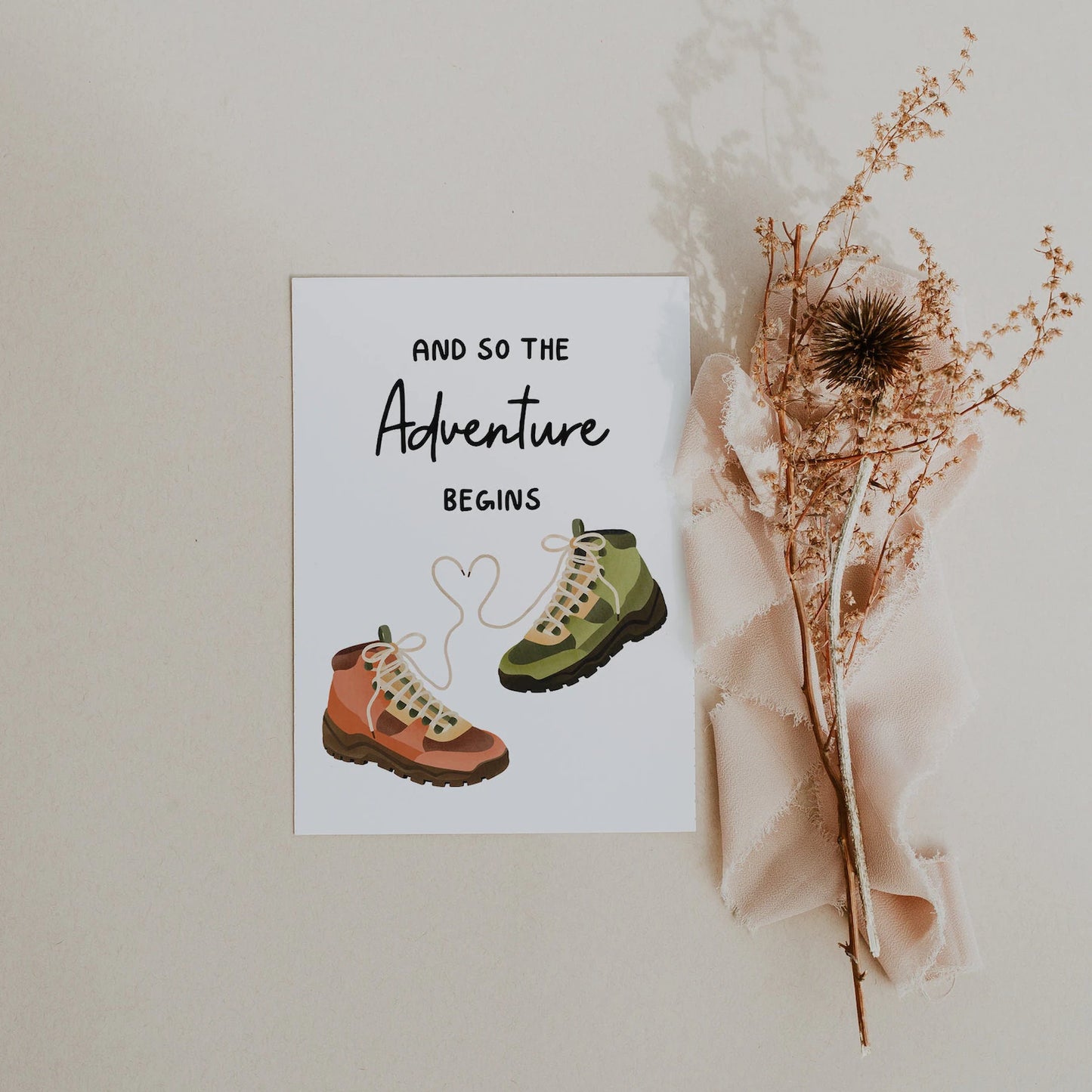 Postcard Hiking Boots - Wedding &amp; Anniversary