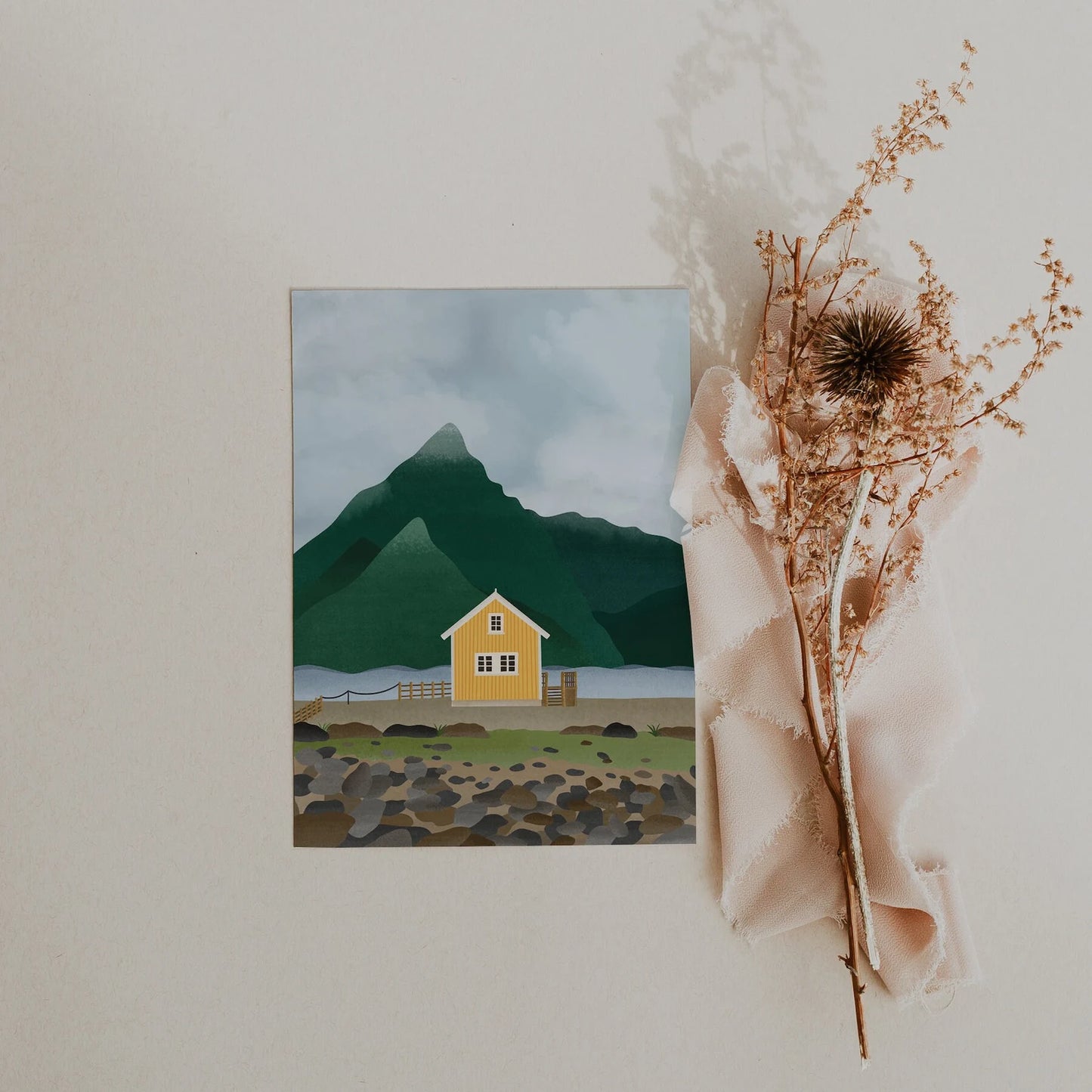 Postkarte - norway house fiord