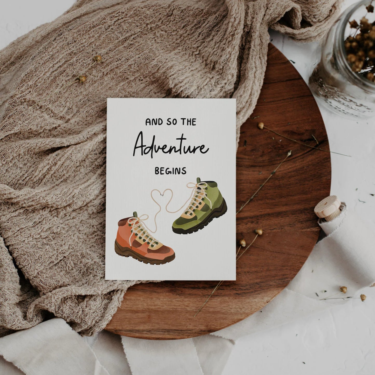 Postcard Hiking Boots - Wedding &amp; Anniversary