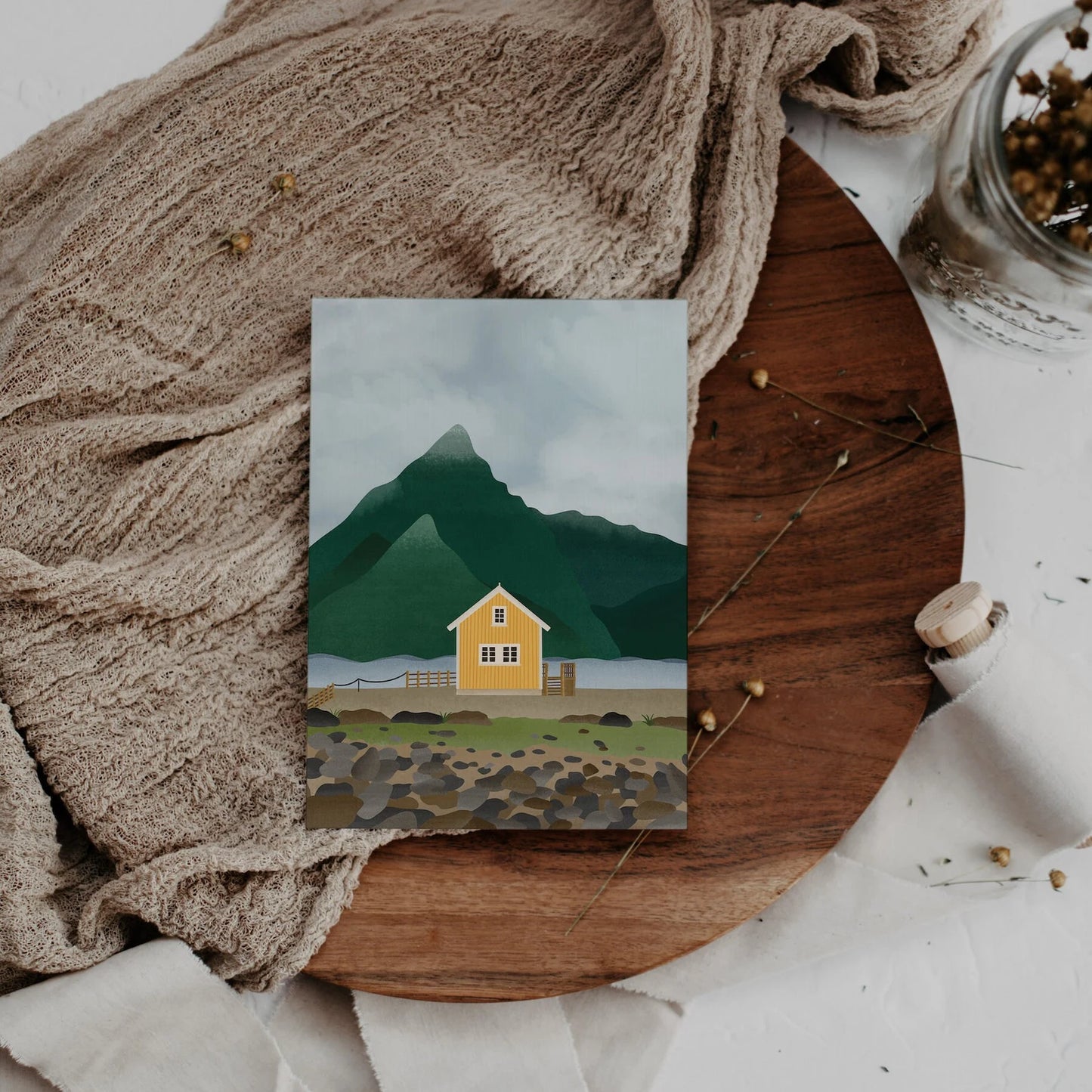 Postkarte - norway house fiord
