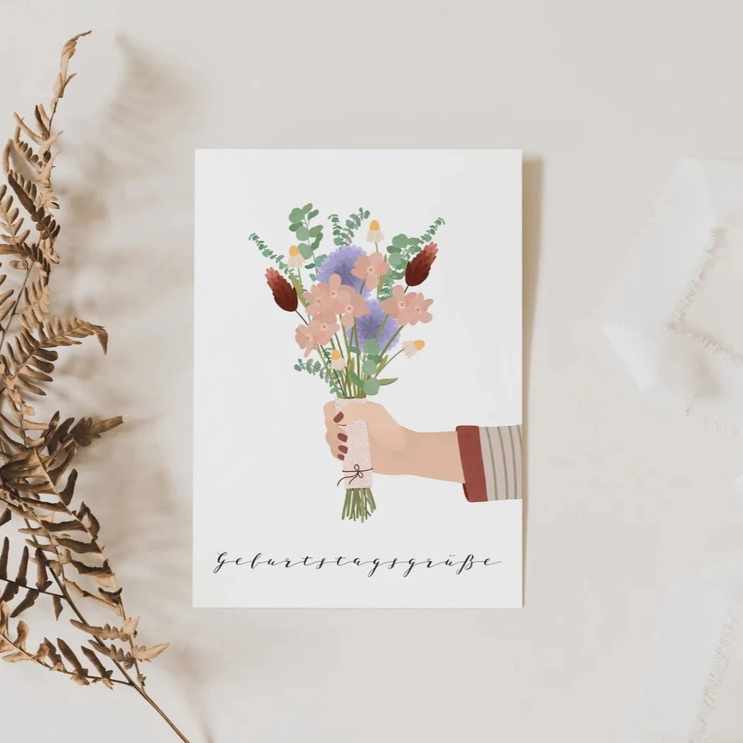 Postcard - bouquet of flowers