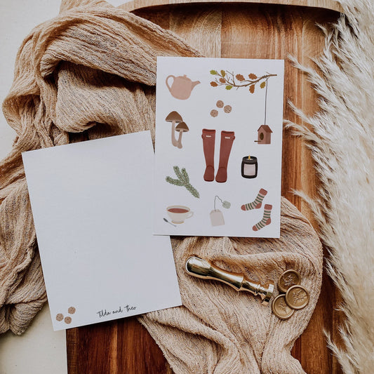 Postkarte Herbst - Autumn Essentials