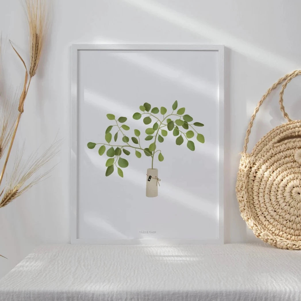 wall art eucalyptus branch