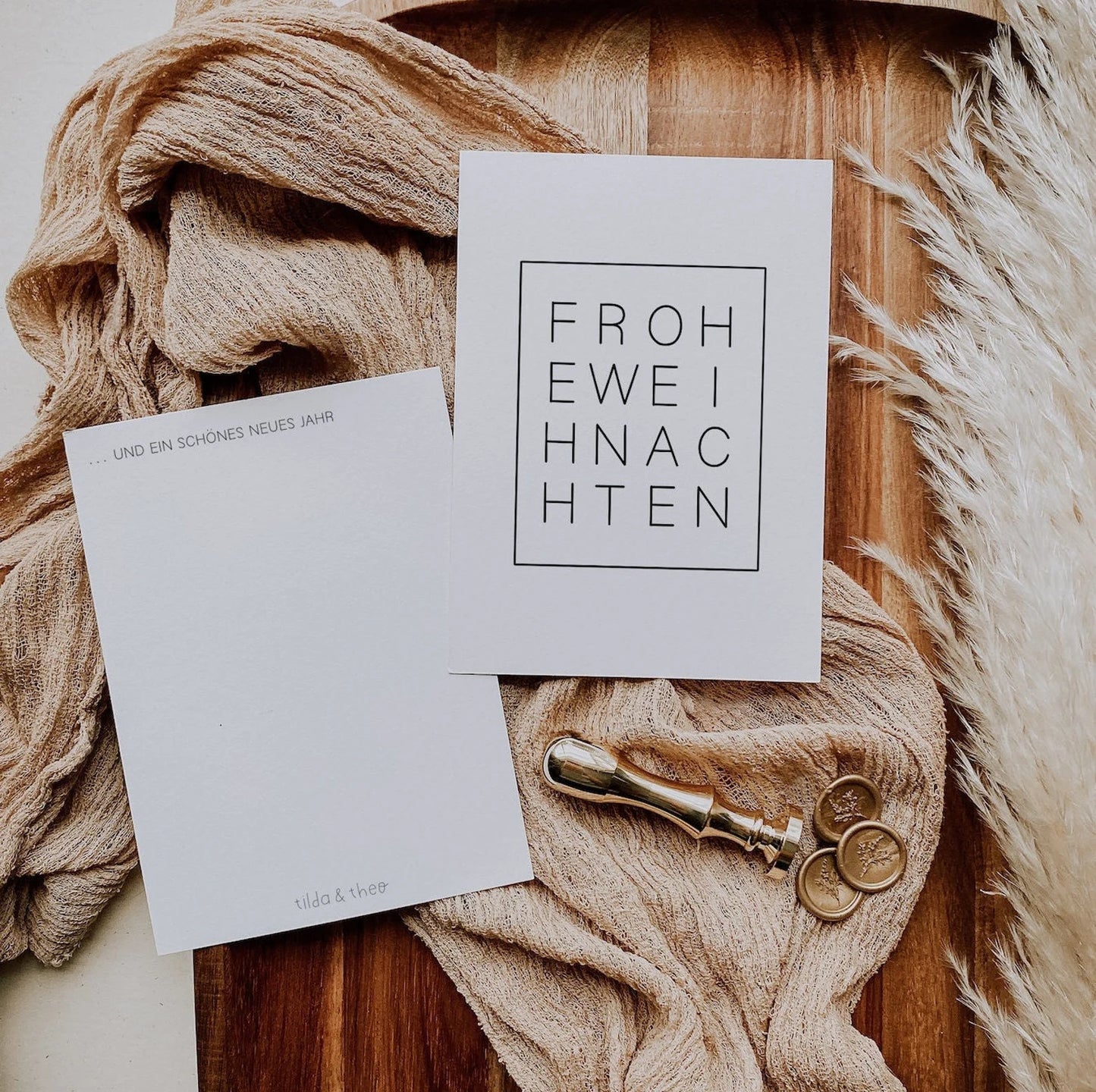 Weihnachtskarte minimalistisch - Frohe Weihnachten