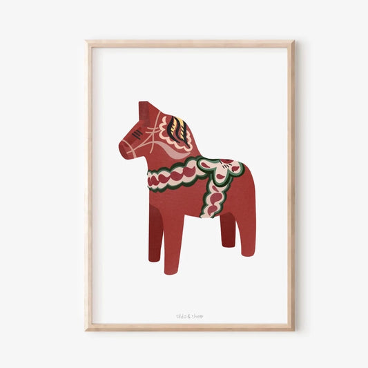 dala horse poster minimal