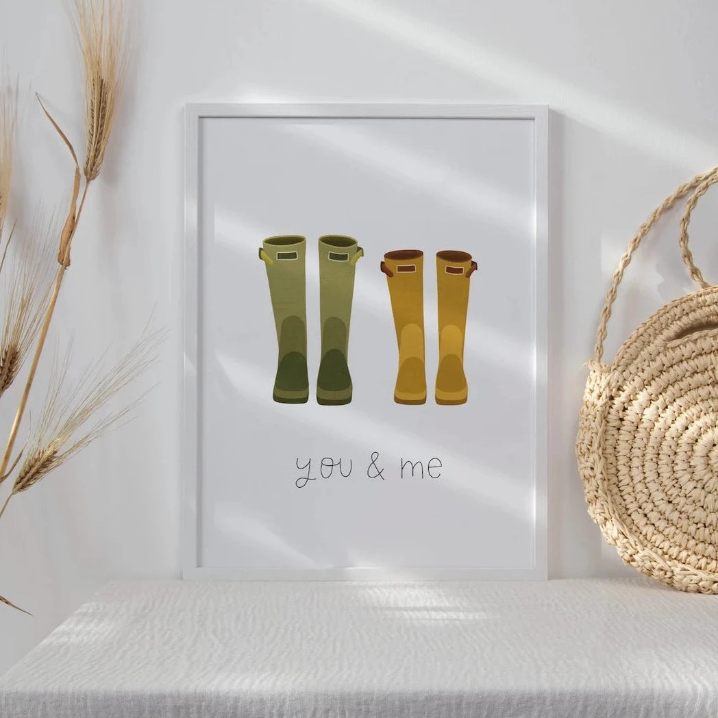 Poster - rubber boots couple