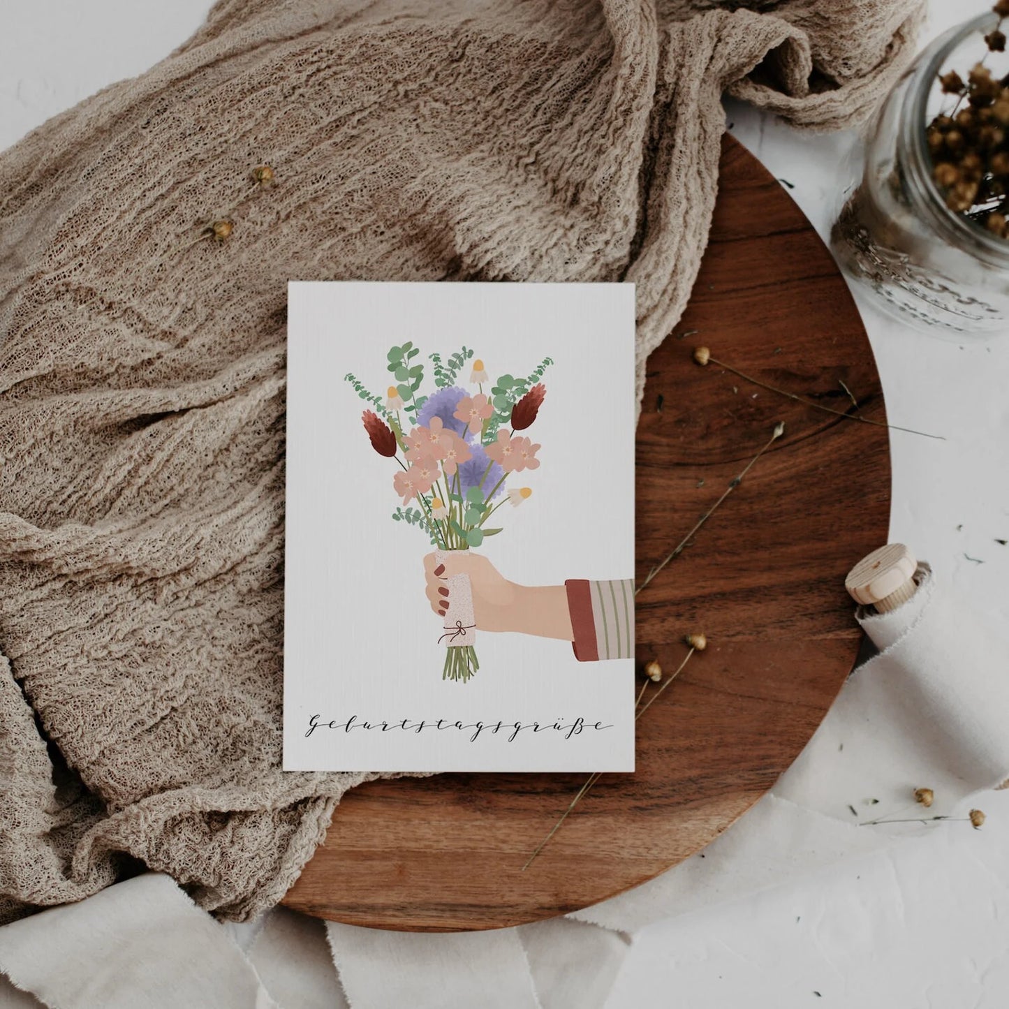 Postcard - bouquet of flowers