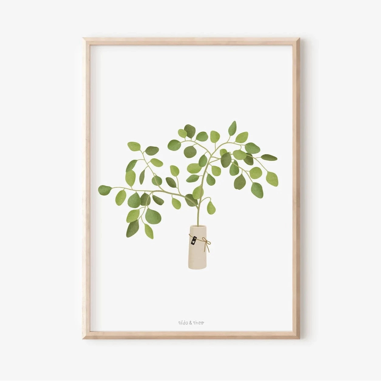 wall art eucalyptus branch