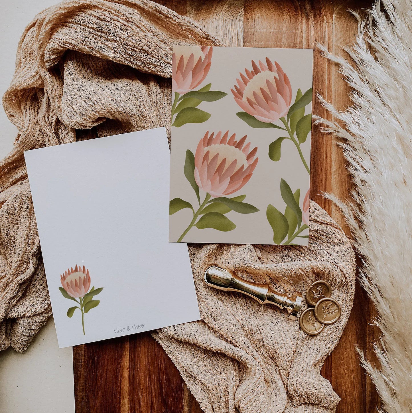 Postcard Flower - Protea